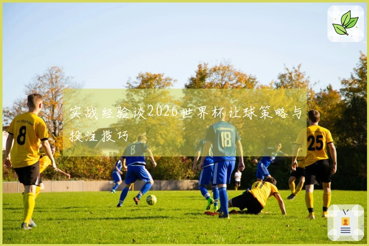 实战经验谈2026世界杯让球策略与投注技巧